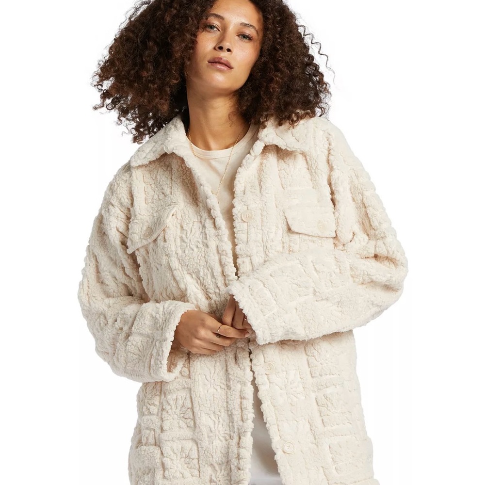Billabong Fairbanks Button-Up Teddy Bear Jacket